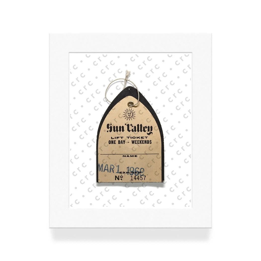 Sun Valley | 1969 Vintage Ski Lift Ticket Print — c r c